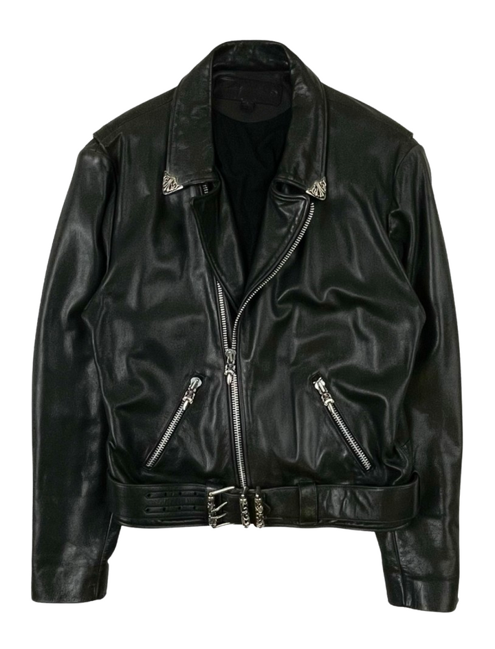 Chrome Hearts Leather Biker Moto Jacket