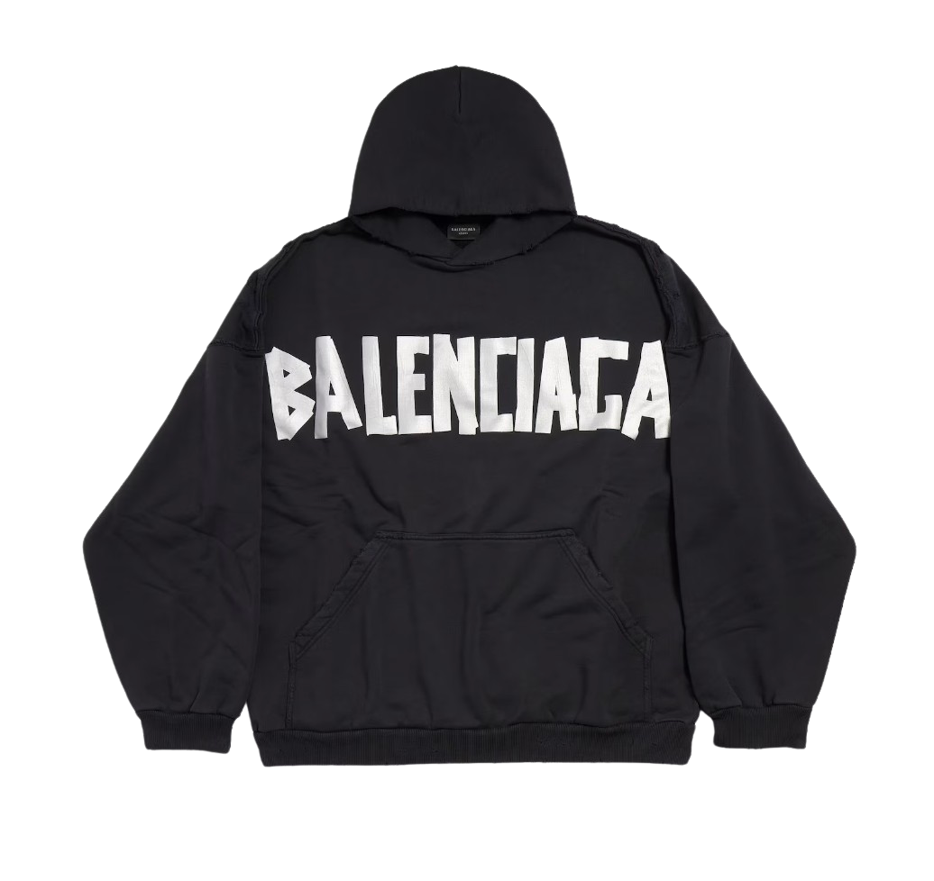 Balenciaga 'Silver Tape' Black Hoodie