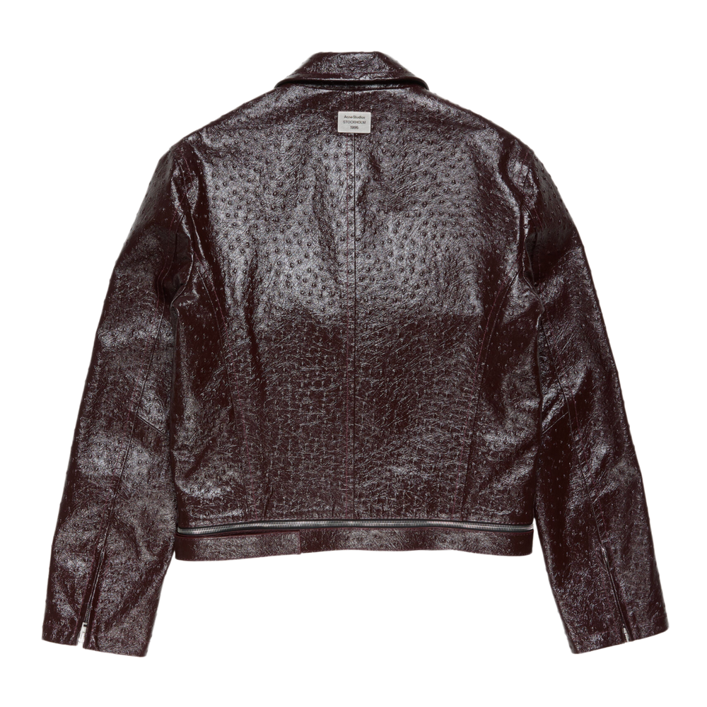 Acne Studios 'Burgundy' Bubble Leather Jacket