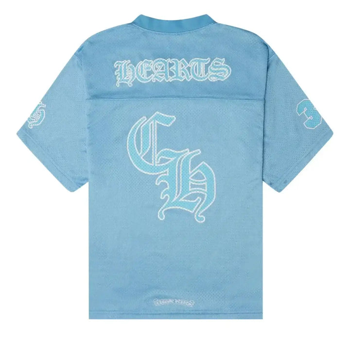 Chrome Hearts Sports Mesh Stadium Short-Sleeved Jersey Light Blue