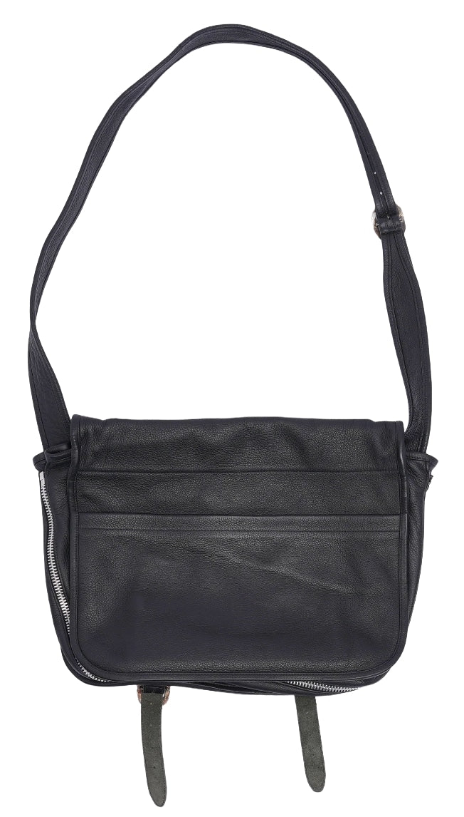 Chrome Hearts 'Gunslinger' Black Leather Messenger Bag