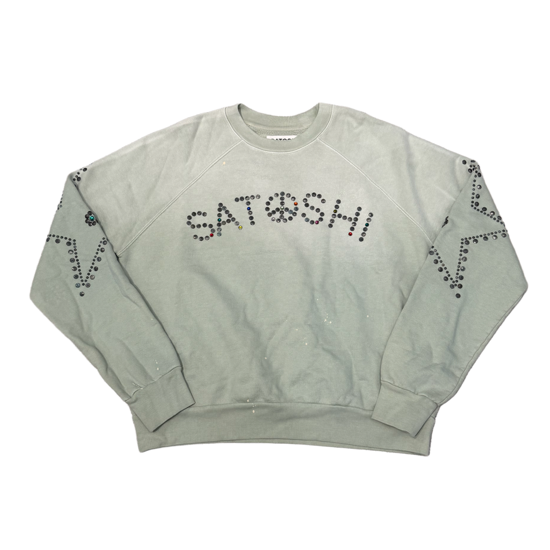 Satoshi Nakamoto 'Green' Star Studded Crewneck