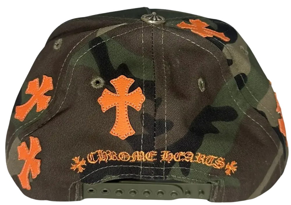 Chrome Hearts 'Camo Orange' Cross Patch Hat