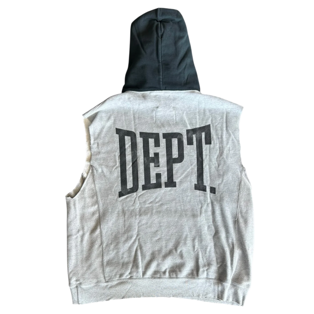 Gallery Dept. 'Grey/Black' Cutoff Hoodie