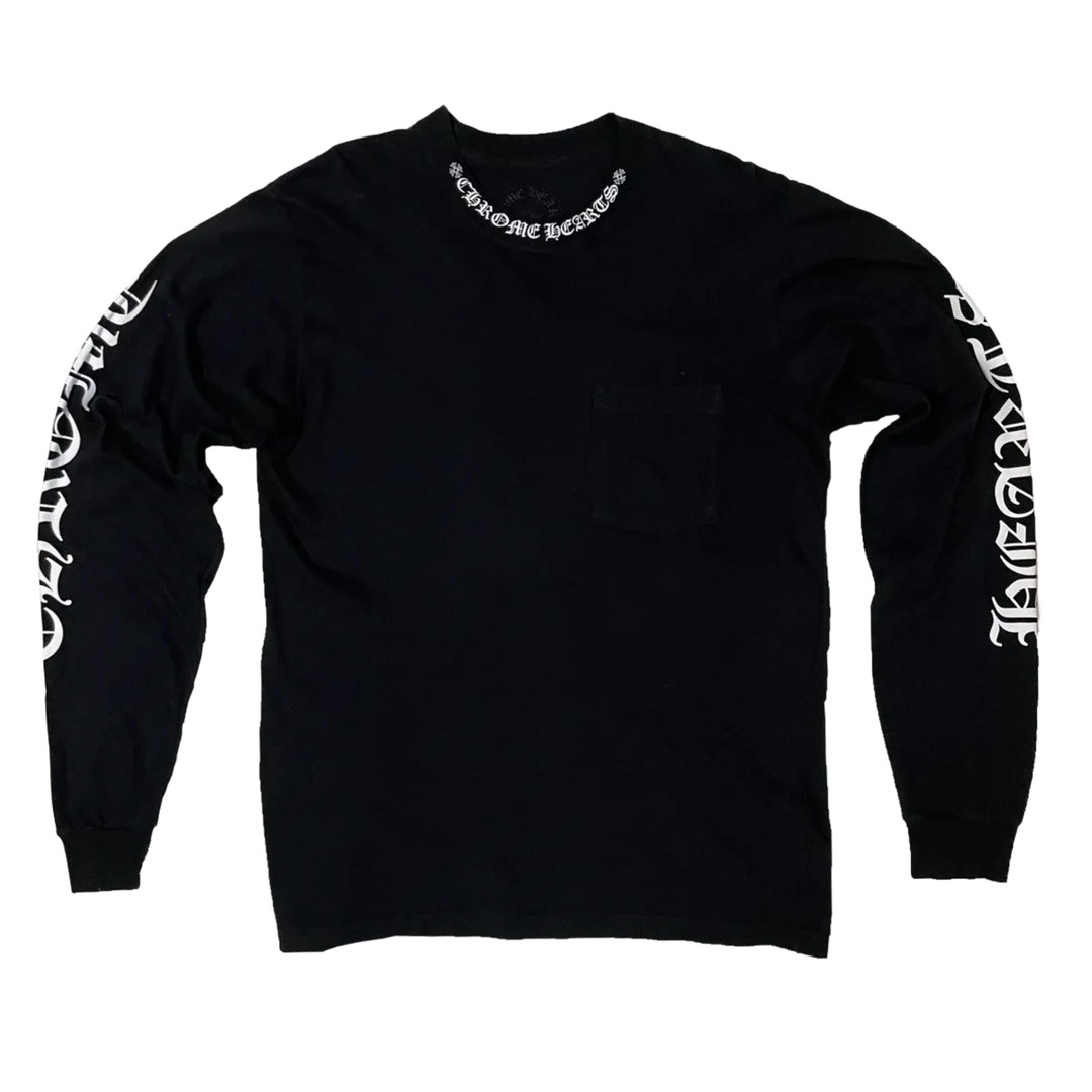 Chrome Hearts 'Collar Logo' Black Long sleeve Shirt