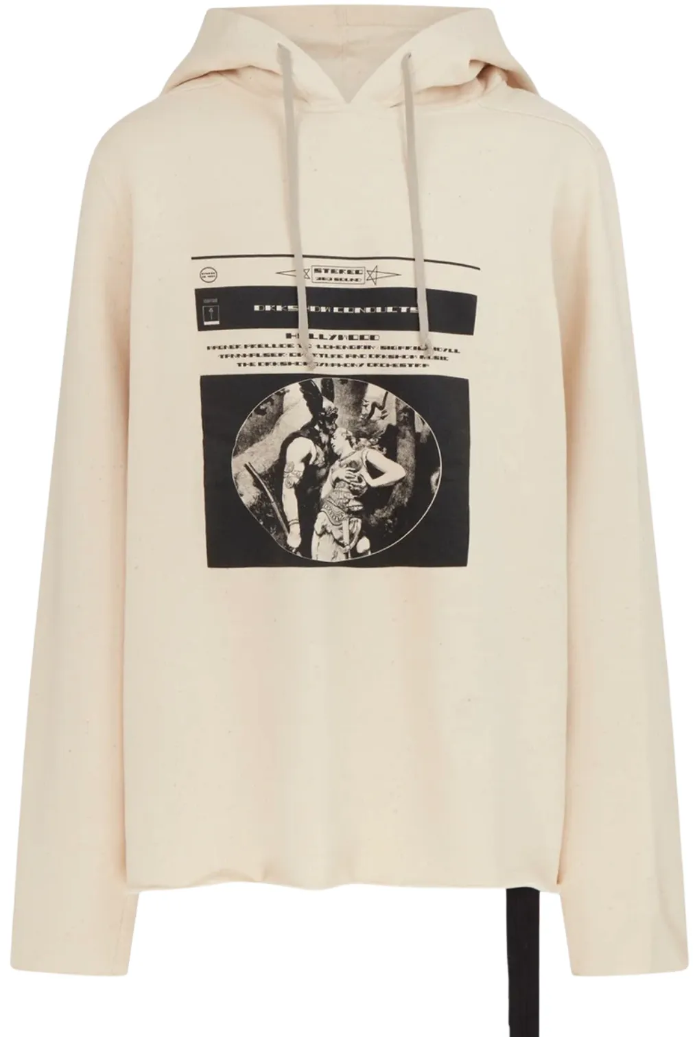Rick Owens DRKSHDW 'Cream' Reversible Oversized Hoodie