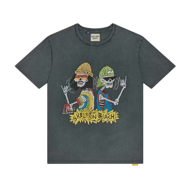 Gallery Dept 'ATK's' Black Skeleton Beach Tee