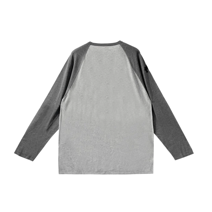 Chrome Hearts '3 Cross' Grey/Dark Grey Silk Longsleeve Tee