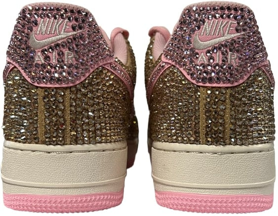 Bossi 'Pink/Tan/Silver' Rhinestone Sneaker