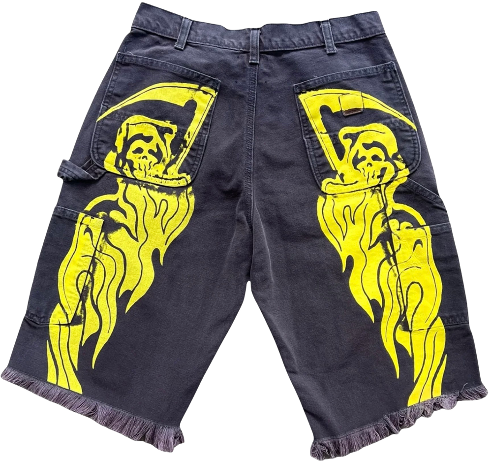 Warren Lotas 'Black' Reaper Carpenter Shorts