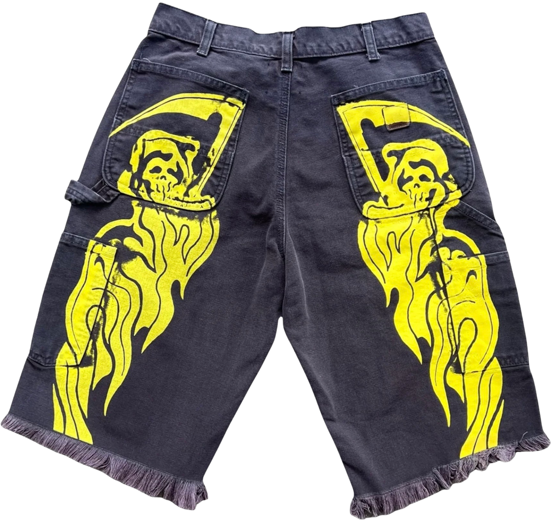 Warren Lotas 'Black' Reaper Carpenter Shorts