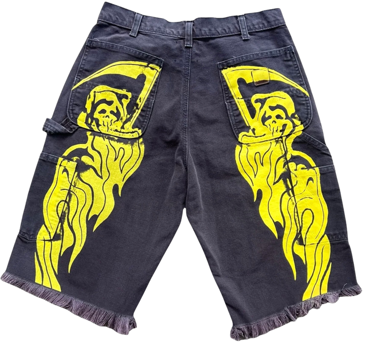 Warren Lotas 'Black' Reaper Carpenter Shorts