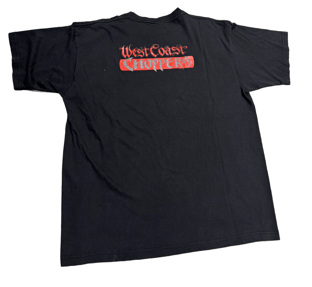 West Coast Choppers 'Red Cross/Logo' Vintage Black Tee