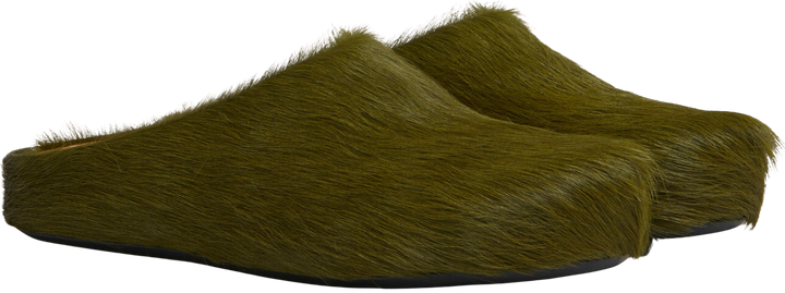 Marni 'Deep Sage' Sabot Slippers