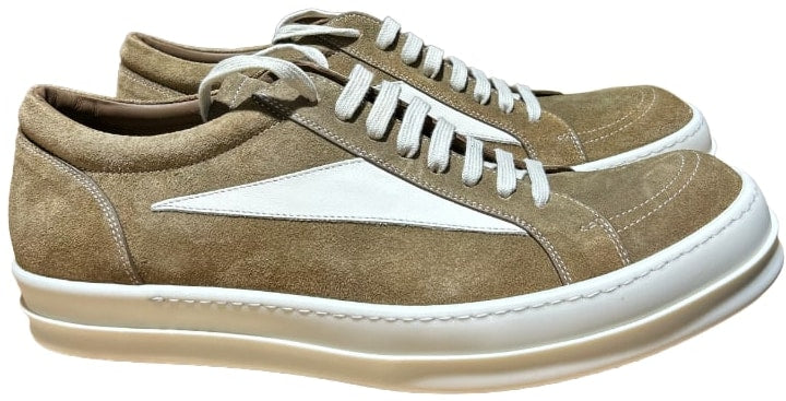 Rick Owens 'Sumi Brown' Moleskin Vintage Sneakers