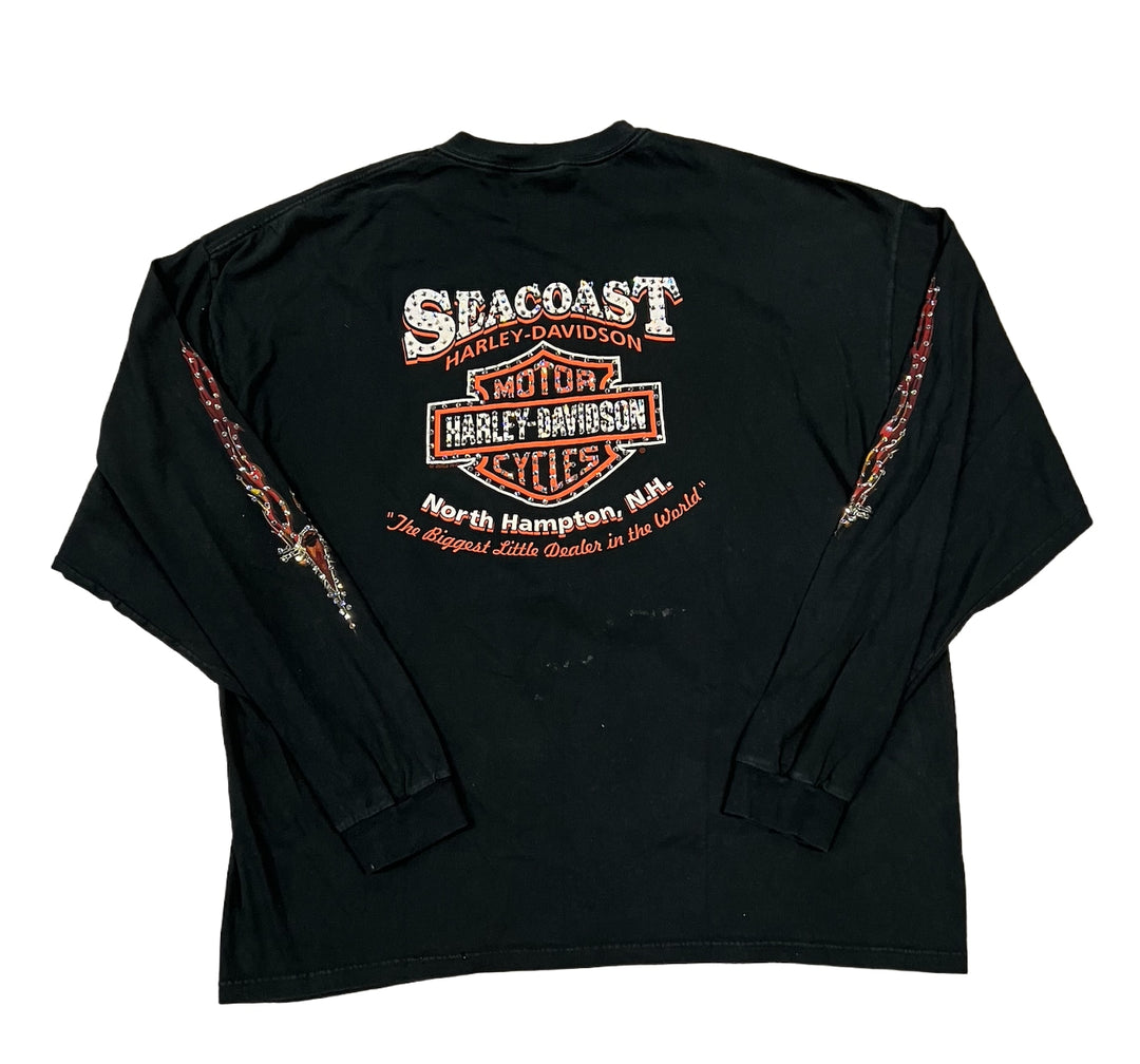 Harley Davidson 'Seacoast' Rhinestone Vintage Longsleeve