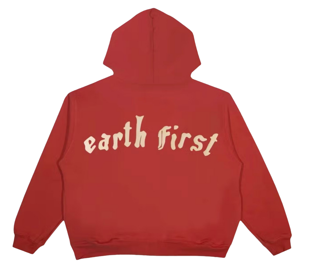 CPFM 'Earth First' Red Zip Up Hoodie