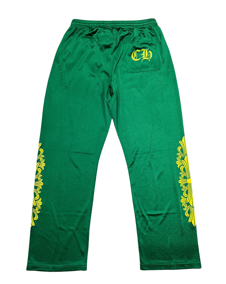 Chrome Hearts 'Green' Floral Mesh Pants
