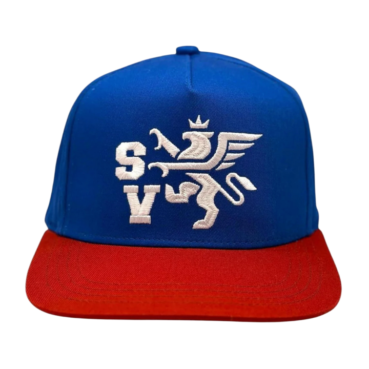 Saint Vanity 'Griffin' Blue and Red Hat