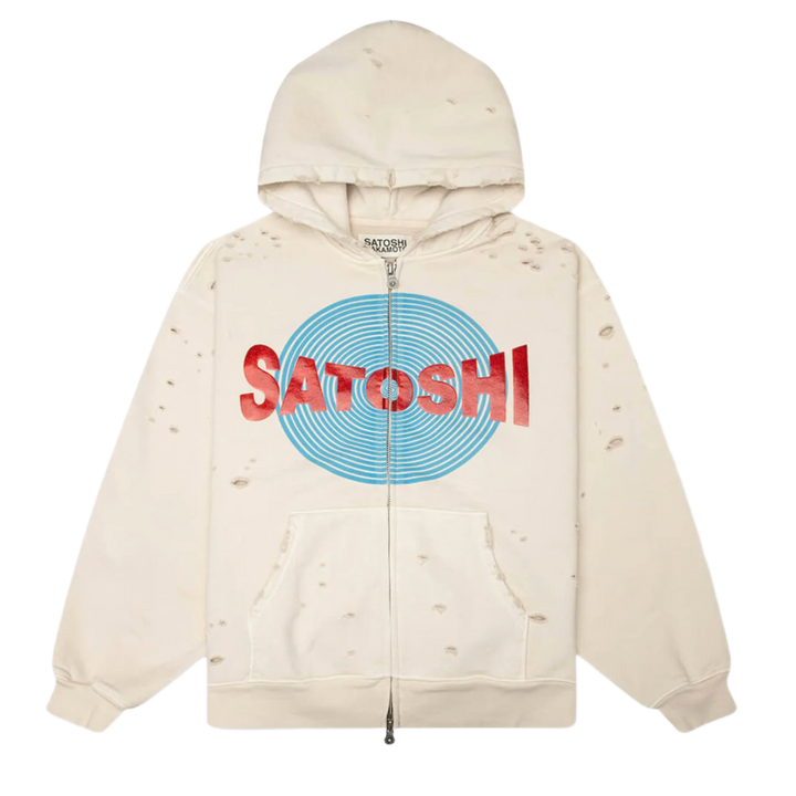 Satoshi Nakamoto 'White' Motoslug ZIp-Up