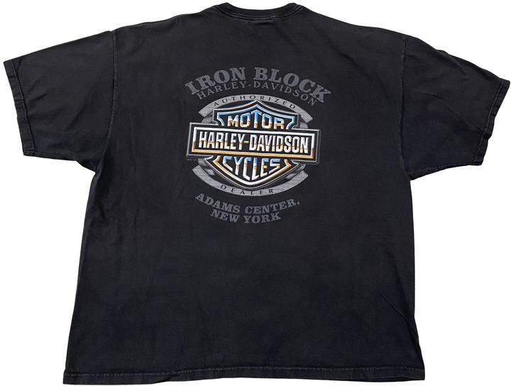 Harley Davidson 'Adams Center, NY' Vintage Pocket Tee