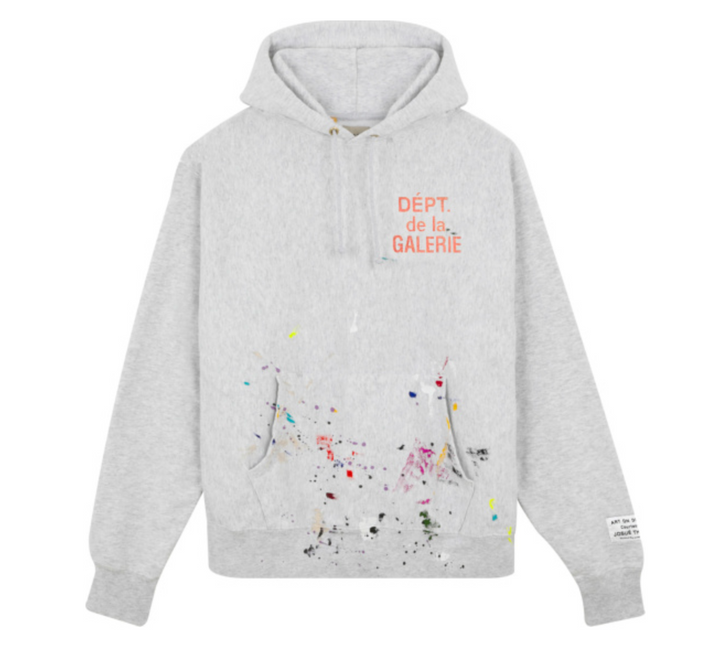 Gallery Dept 'French Logo' Grey Painter Hoodie