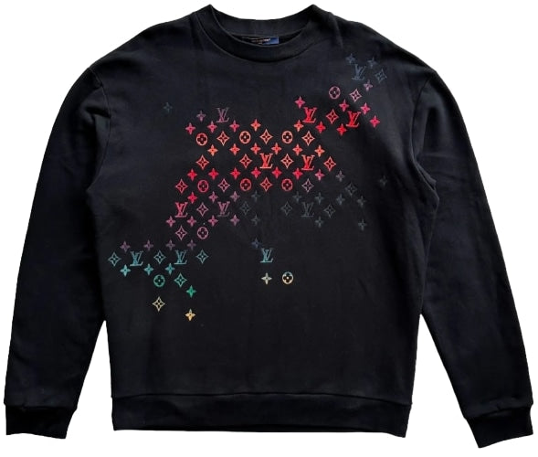 Louis Vuitton Gradient Monogram Embroidered Crewneck