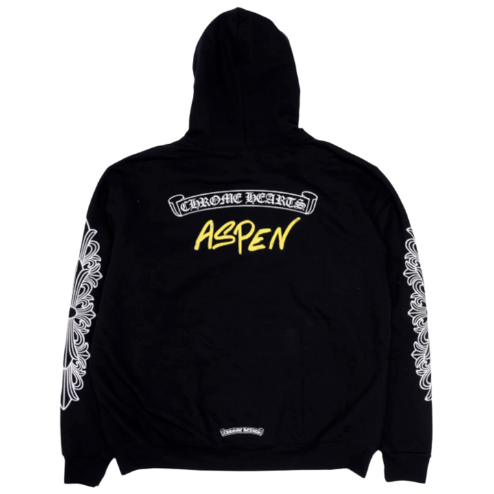 Chrome Hearts 'Aspen Exclusive' Black Thermal Lined Zip Up Hoodie