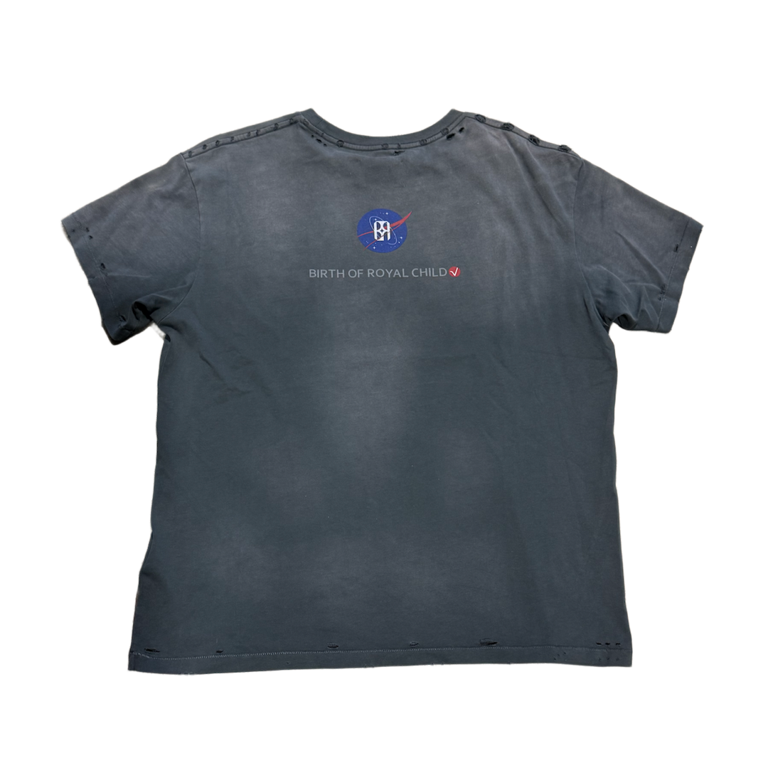 Birth of Royal Child 'Rocket' Washed Black Tee