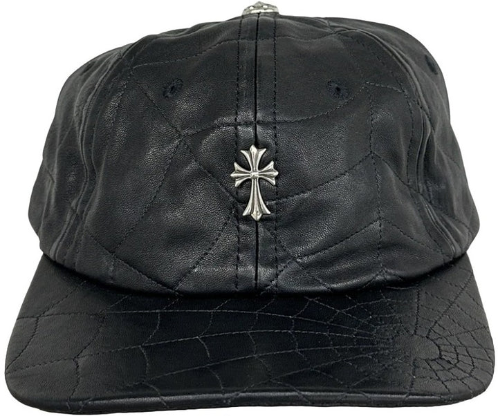 Chrome Hearts 'Spider Web' Black Leather Hat
