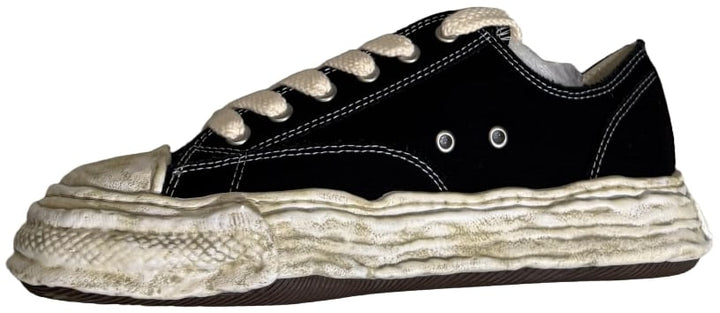 Maison Mihara Yasuhiro 'Black' Dyed Sole Leather Peterson 23 Low Sneakers