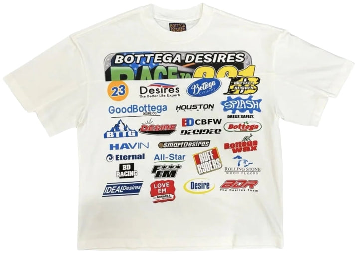 Bottega Desires 'Racing' White Tee