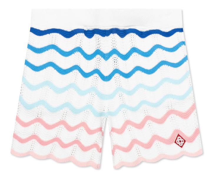 Casablanca 'Gradient Wave' Crochet Shorts