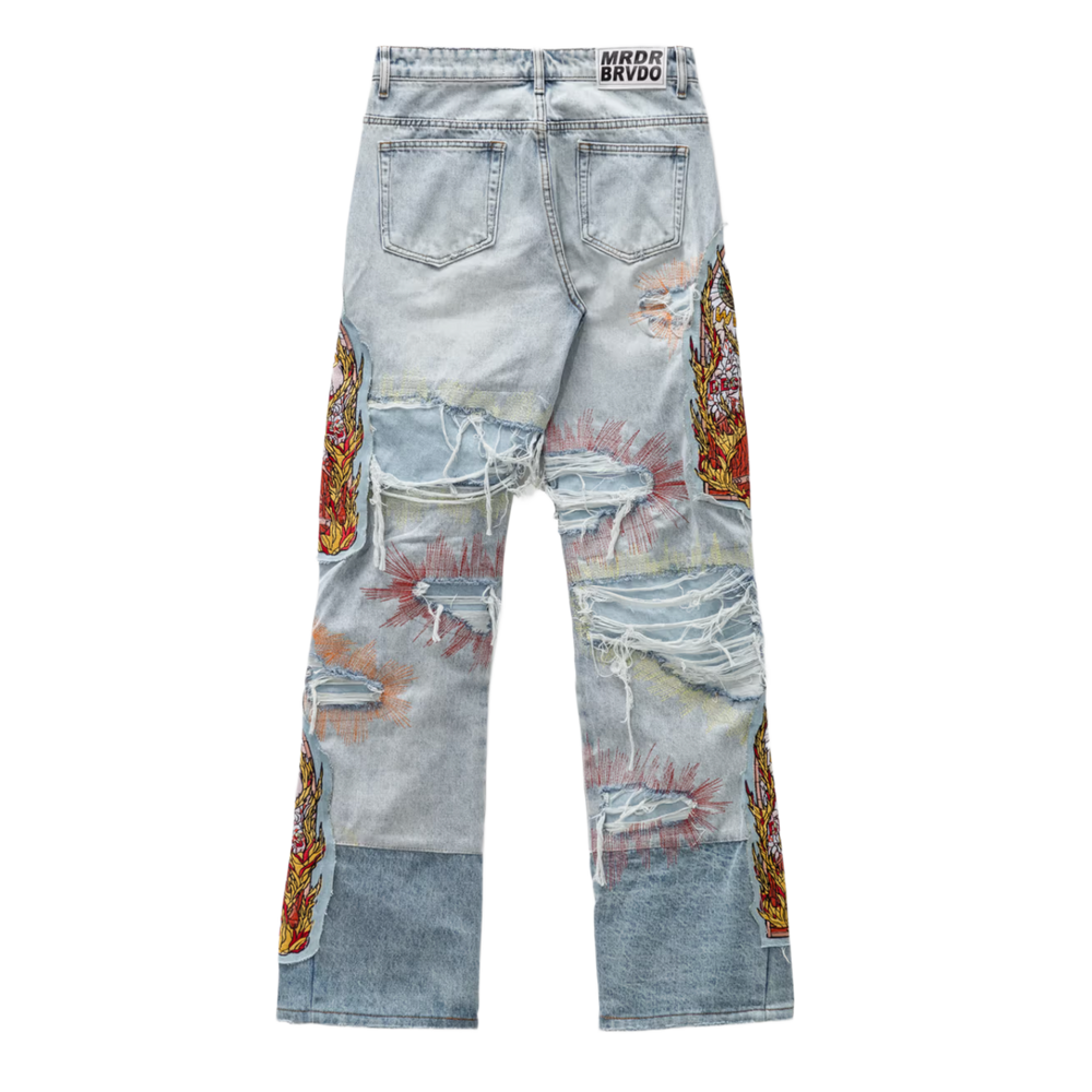 Who Decides War 'Barrage Denim' Light Wash Jeans