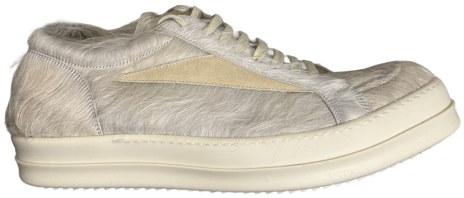 Rick Owens 'Milk' Pony Hair Vintage Sneaks