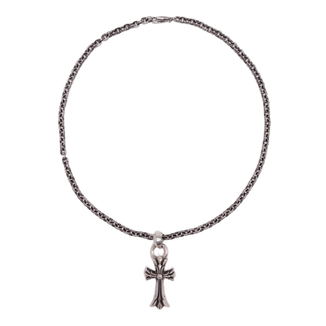 Chrome Hearts ''Double Cross Pendant' Paper Chain 20in. Necklace