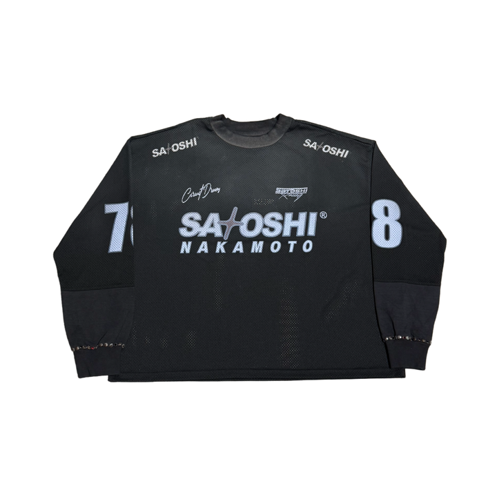 Satoshi Nakamoto 'Black' Mesh Moto Jersey