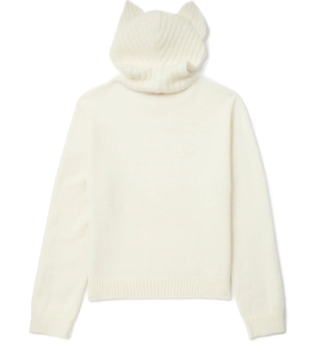Charles Jefferey Loverboy 'Cream Ears Balaclava' Sweater