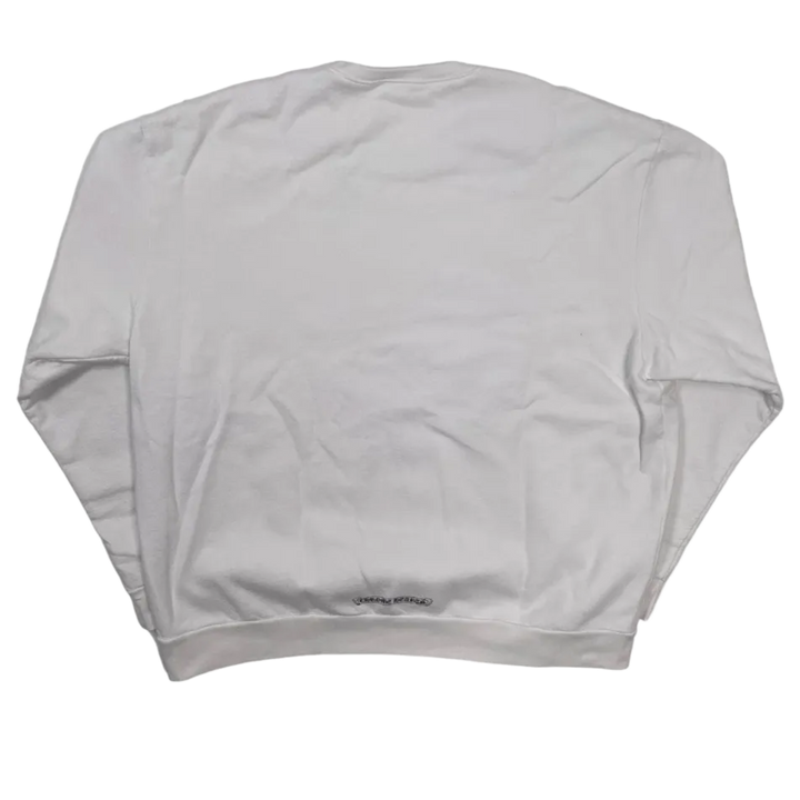 Chrome Hearts 'Collar Logo' White Crewneck
