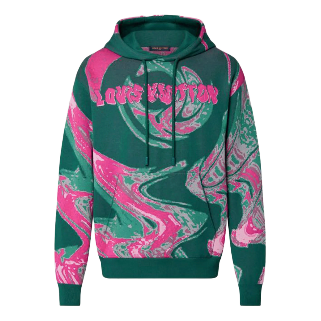 Louis Vuitton 'Green and Pink' Swirl Hoodie