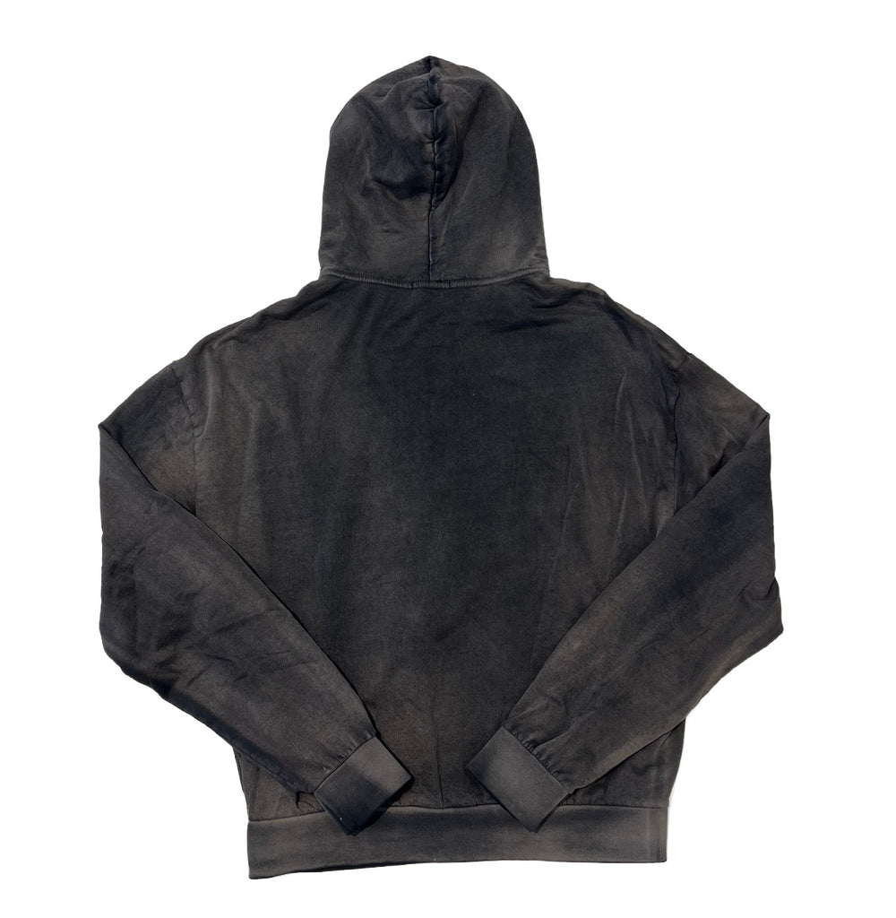 Bossi 'Blue Skull' Faded Wash Zip-Up Hoodie