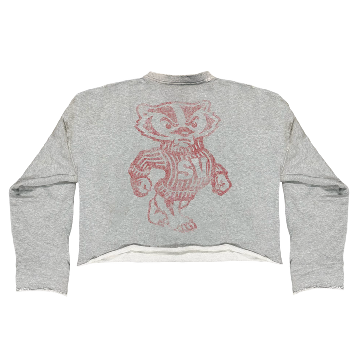 Saint Vanity 'Badgers' Distressed Crewneck