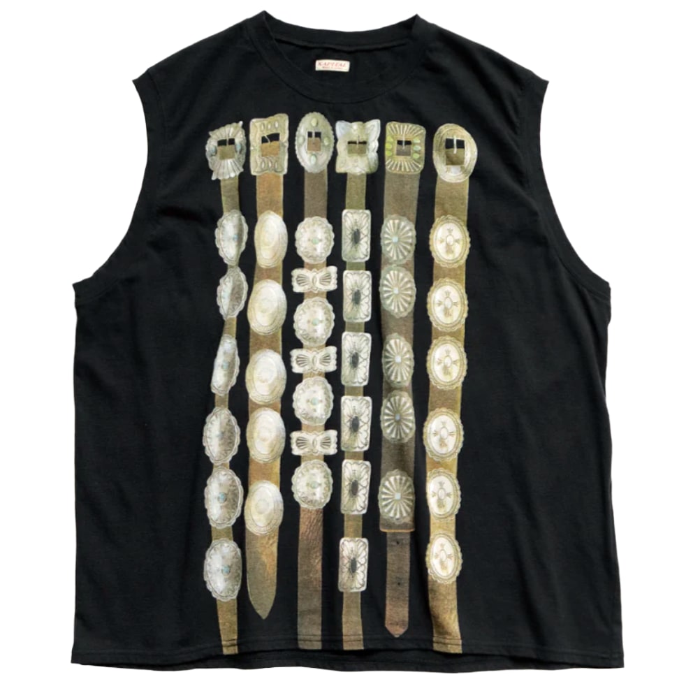 Kapital 'Curtain Concho' Black Cutoff