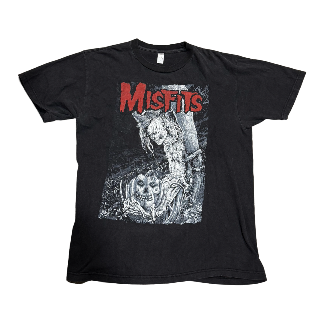 Misfits 'Skull Pumpkin' Black Vintage Tee