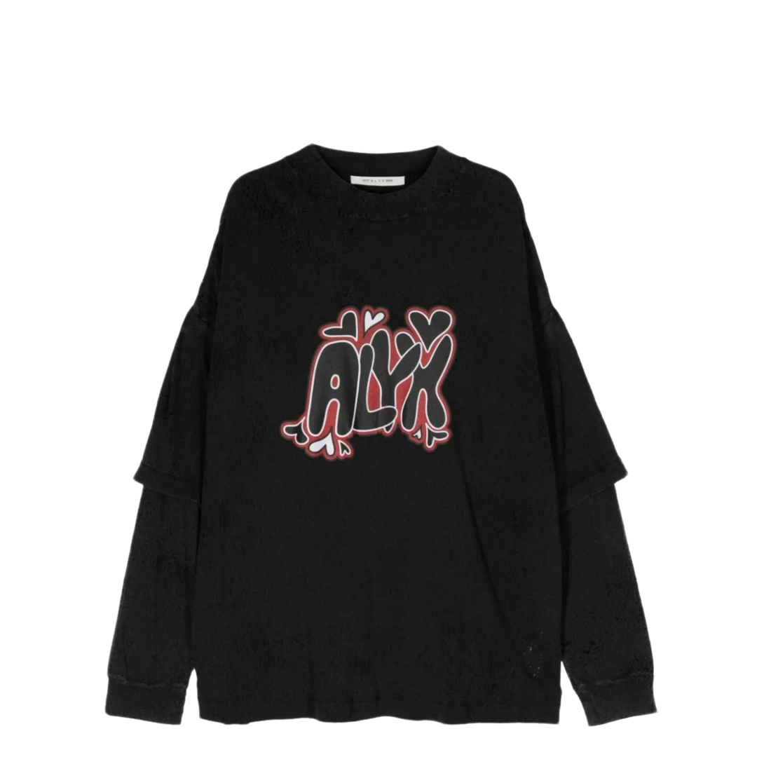 1017 Alyx 9SM 'Black' Logo Longsleeve Tee