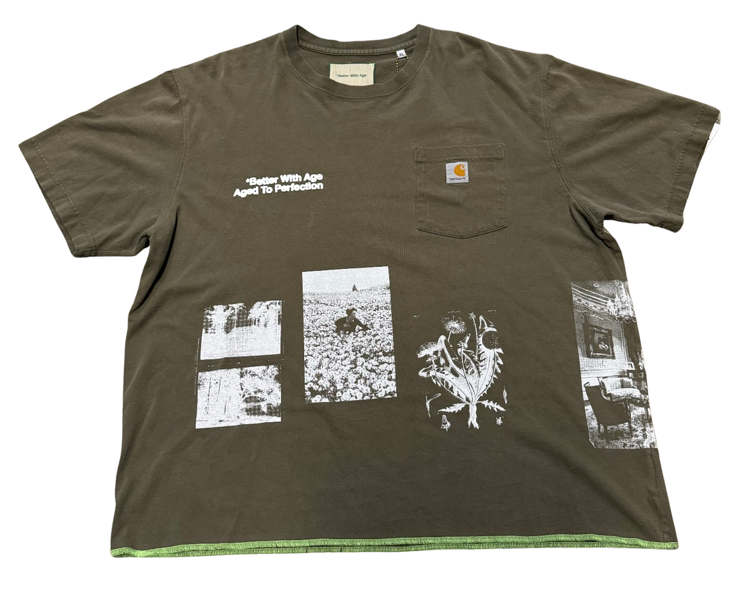 *Better With Age 'Gallery' Vintage Carhartt Olive Green Cropped Tee