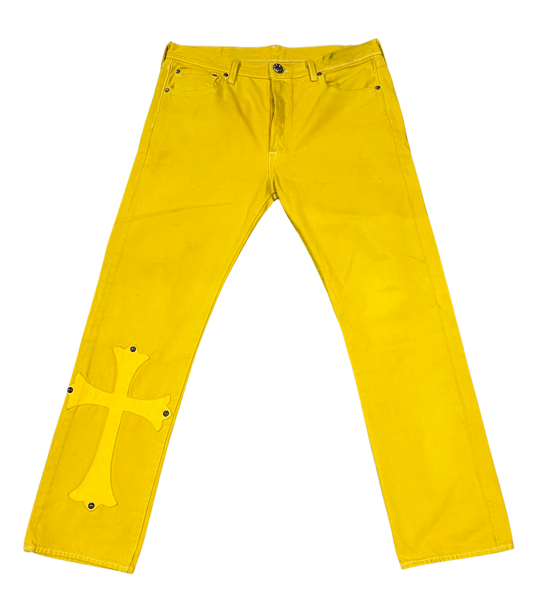 Chrome Hearts 'Yellow' Patch Denim Jeans