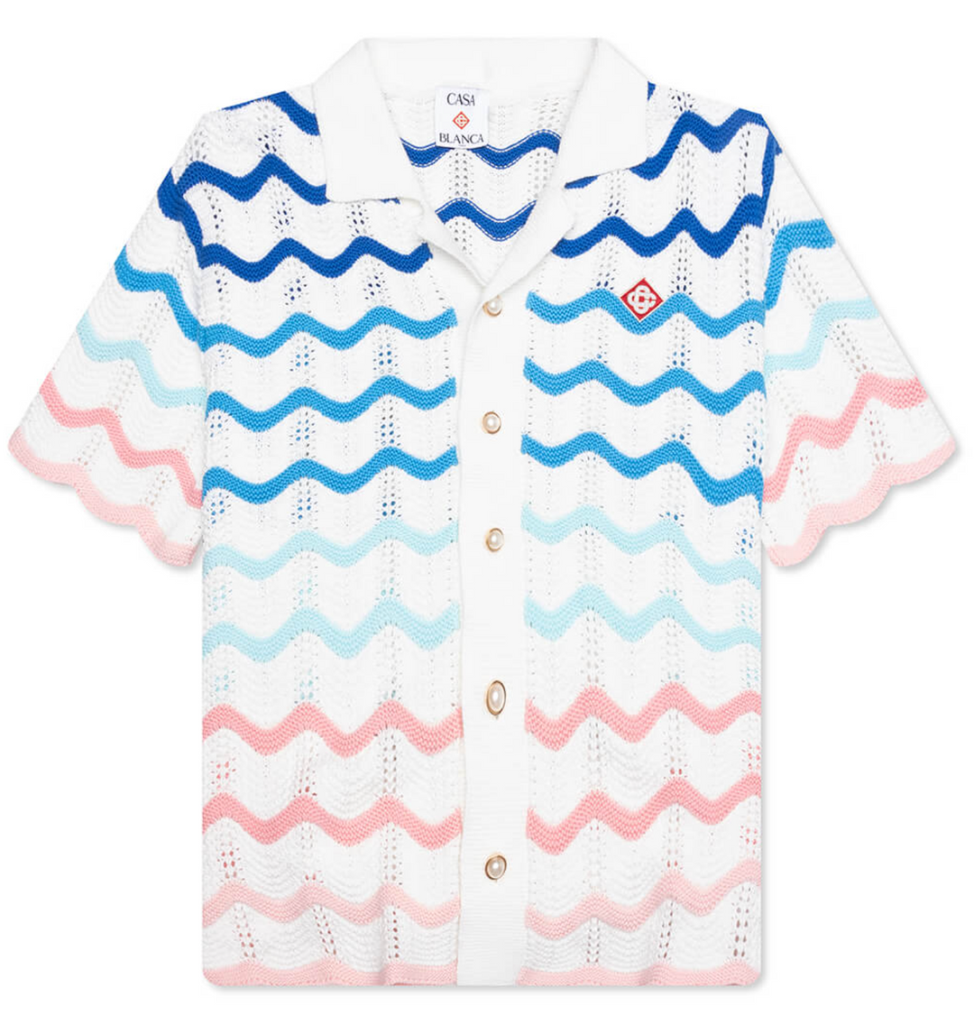 Casablanca 'Gradient Wave' Crochet Shirt