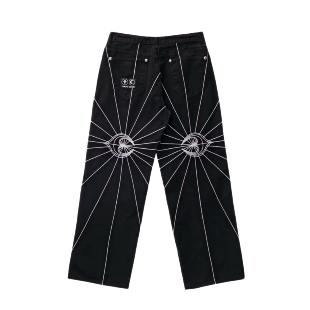 Thug Club 'Chain Stitch' Black Denim Pants