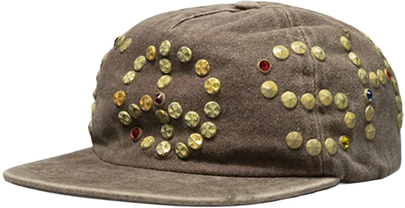 Satoshi Nakamoto 'Brown' Studded Cap
